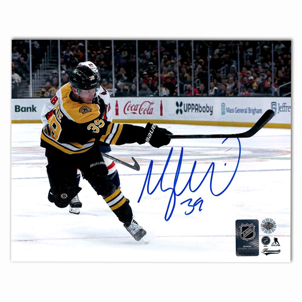 Morgan Geekie Autographed Boston Bruins Home Horizontal 8x10 Photo
