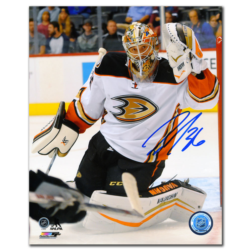 John Gibson Anaheim Ducks Autographed 8x10