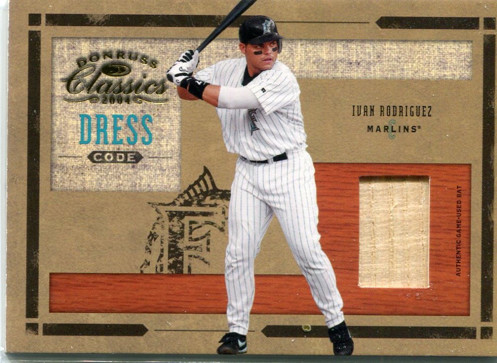 2004 Donruss Classics Dress Code Bat 05/50 Ivan Rodriguez
