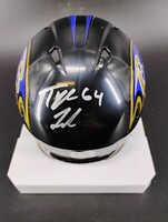 NFL - Ravens Tyler Linderbaum Signed Mini Helmet