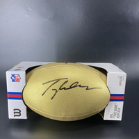 NFL - Saints Tyler Shough Signed Gold Composite Football