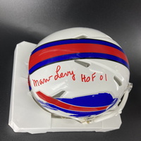 HOF - Bills Marv Levy Signed Mini Helmet