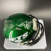 HOF - Jets Ty Law Signed Mini Helmet with HOF 19 Inscription