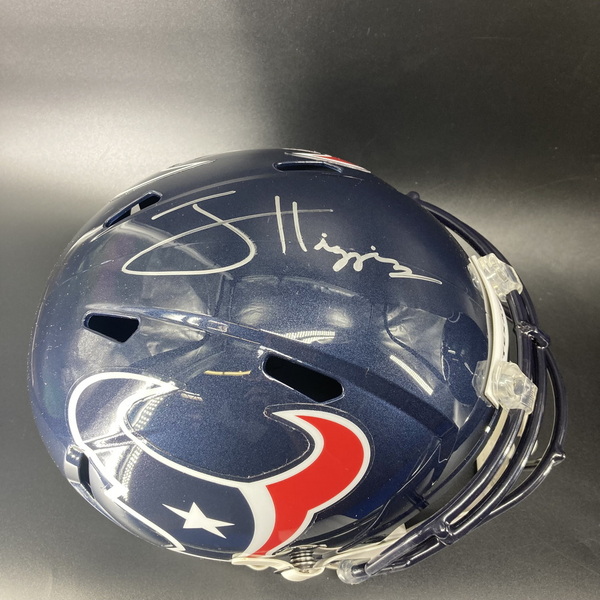NFL - Texans Jayden Higgins Signed Replica Speed Helmet