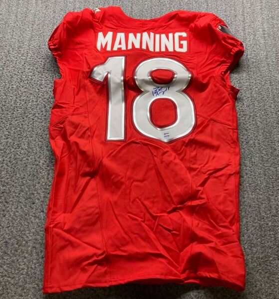 NFL - Broncos Peyton Manning Signed Authentic Team Issued Pro Bowl Games...