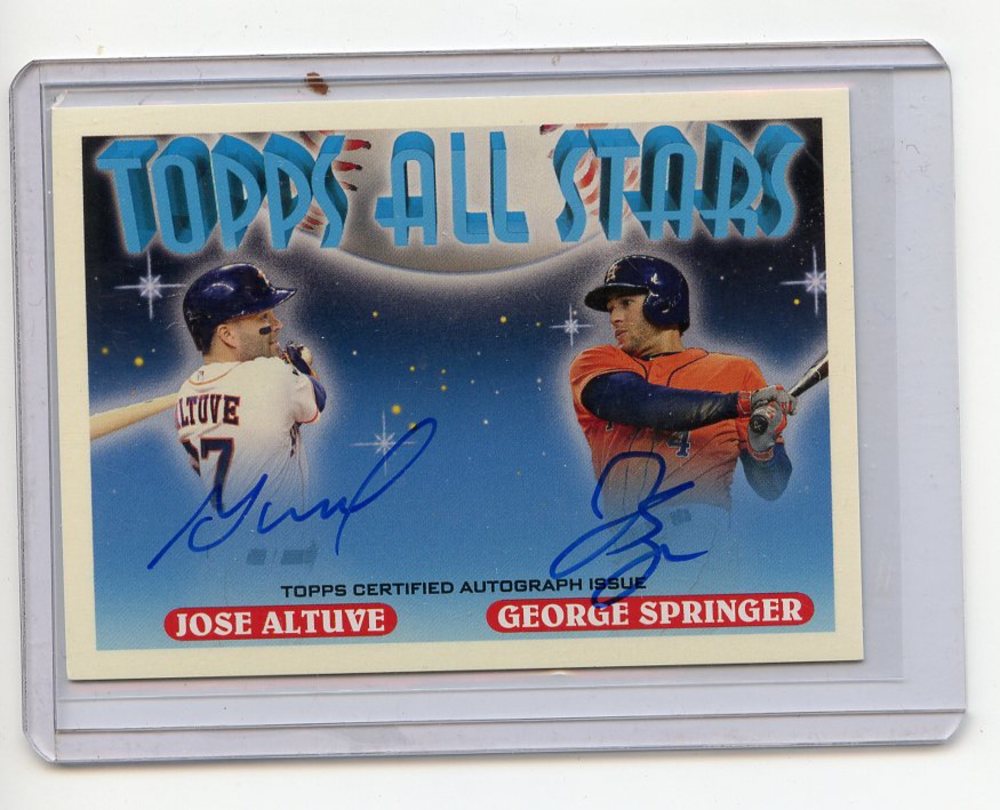 2018 Topps Archives '93 All Stars Dual Autographs #DAAS Jose Altuve/George Springer 14/25