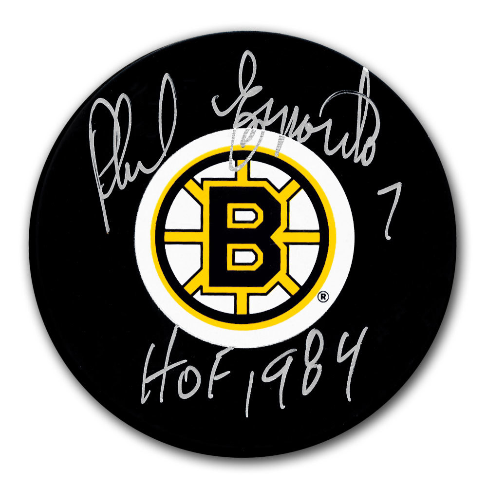 Phil Esposito Boston Bruins HOF Autographed Puck