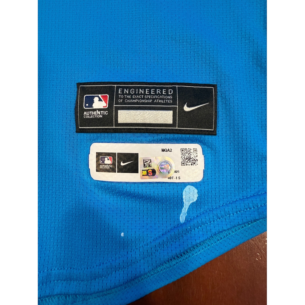 Connor Norby Game-Used Blue Alternate Jersey from 2025 Season