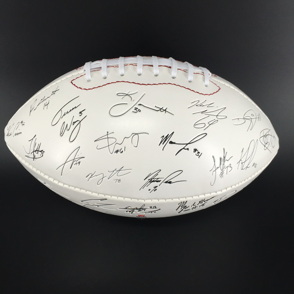 Redskins 2015 Team Signed Redskins Laser Engraved Football The