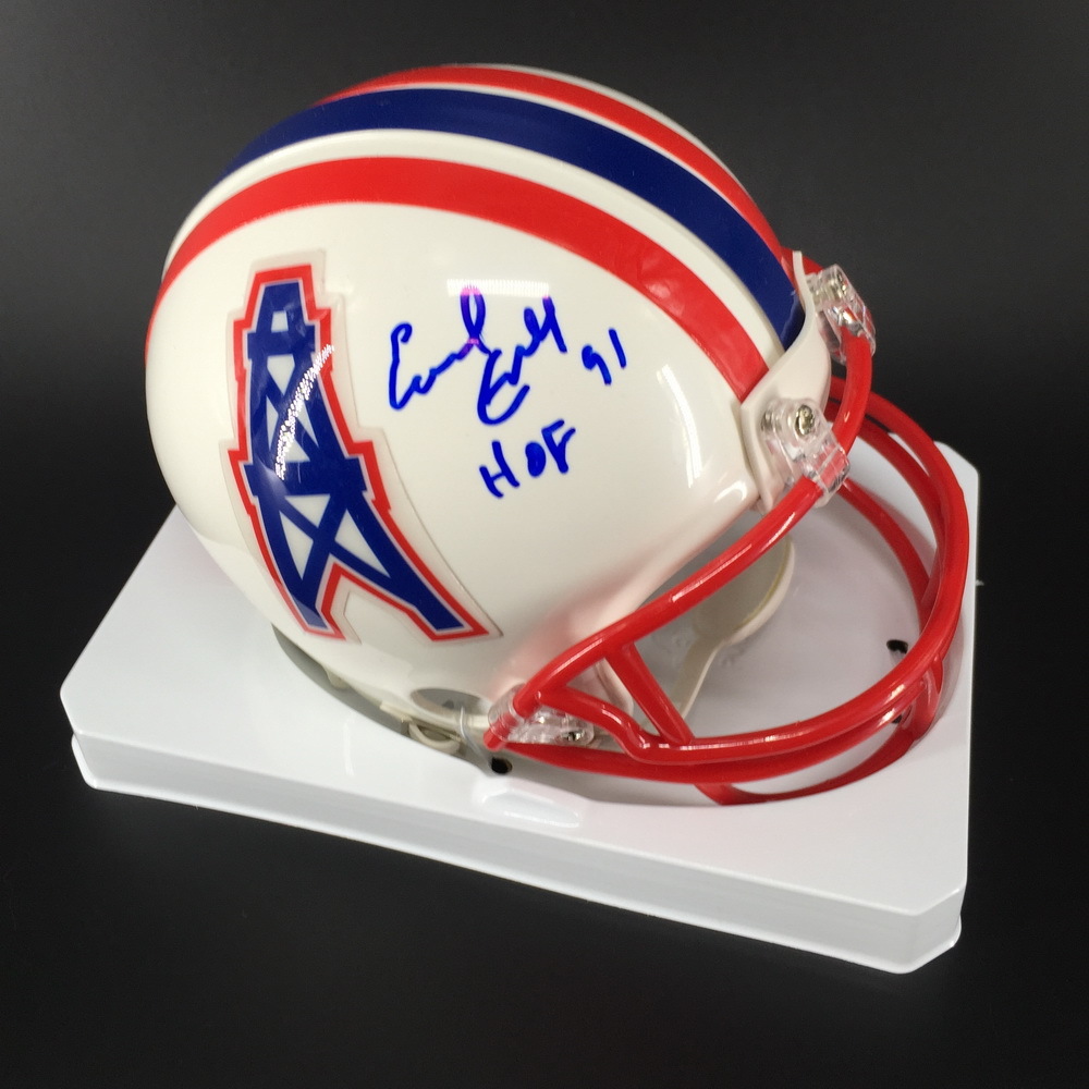 HOF Oilers Earl Campbell Signed Mini Helmet The official auction