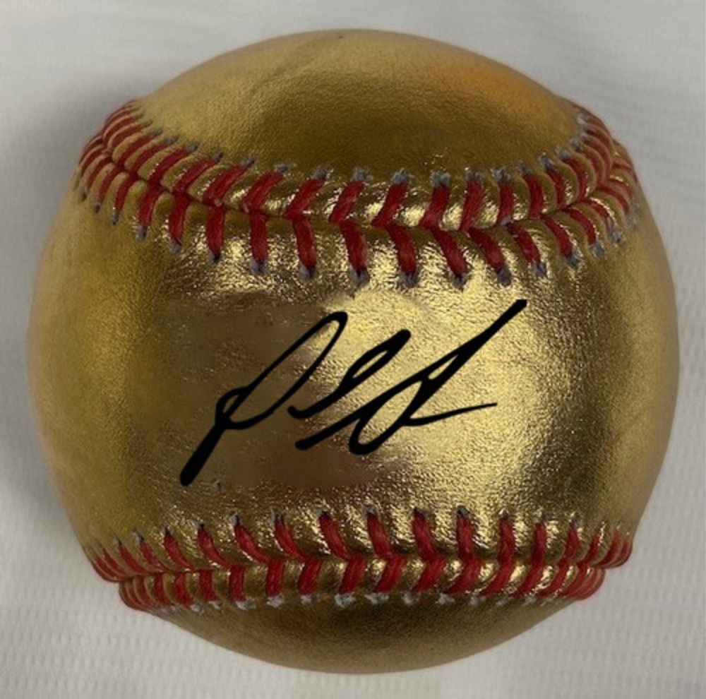 PRESALE: Paul Skenes Autographed Gold Baseball | MLB Auctions