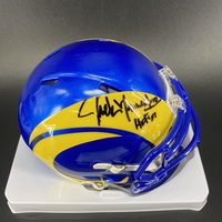 HOF - Rams Jack Youngblood Signed Mini Helmet with HOF 01 Inscription