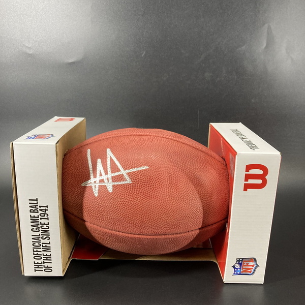 NFL - Texans Will Anderson signed authentic football - with Texans logo