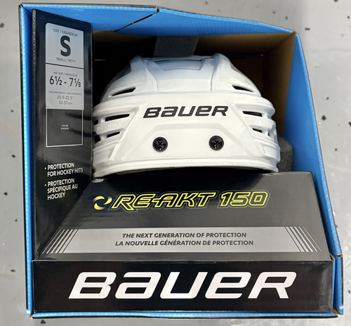 NHL PRO STOCK Toronto Maple Leafs White Bauer Re-Akt 150 Helmet