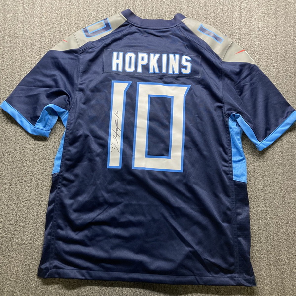 Titans - DeAndre Hopkins Signed Replica Jersey Size L