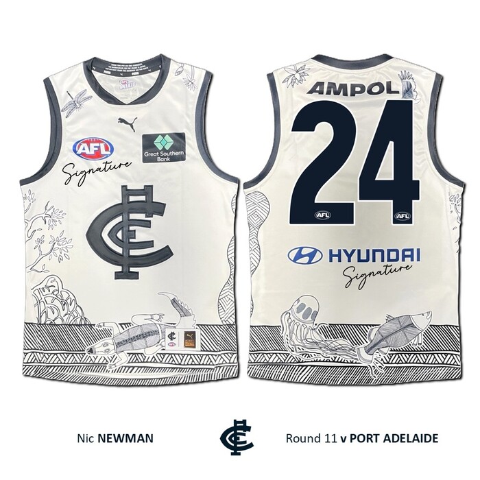 Photo of Nic Newman #24 Carlton 2026 Indigenous Clash Guernsey