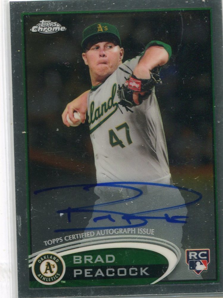 2012 Topps Chrome Rookie Autographs #163 Brad Peacock