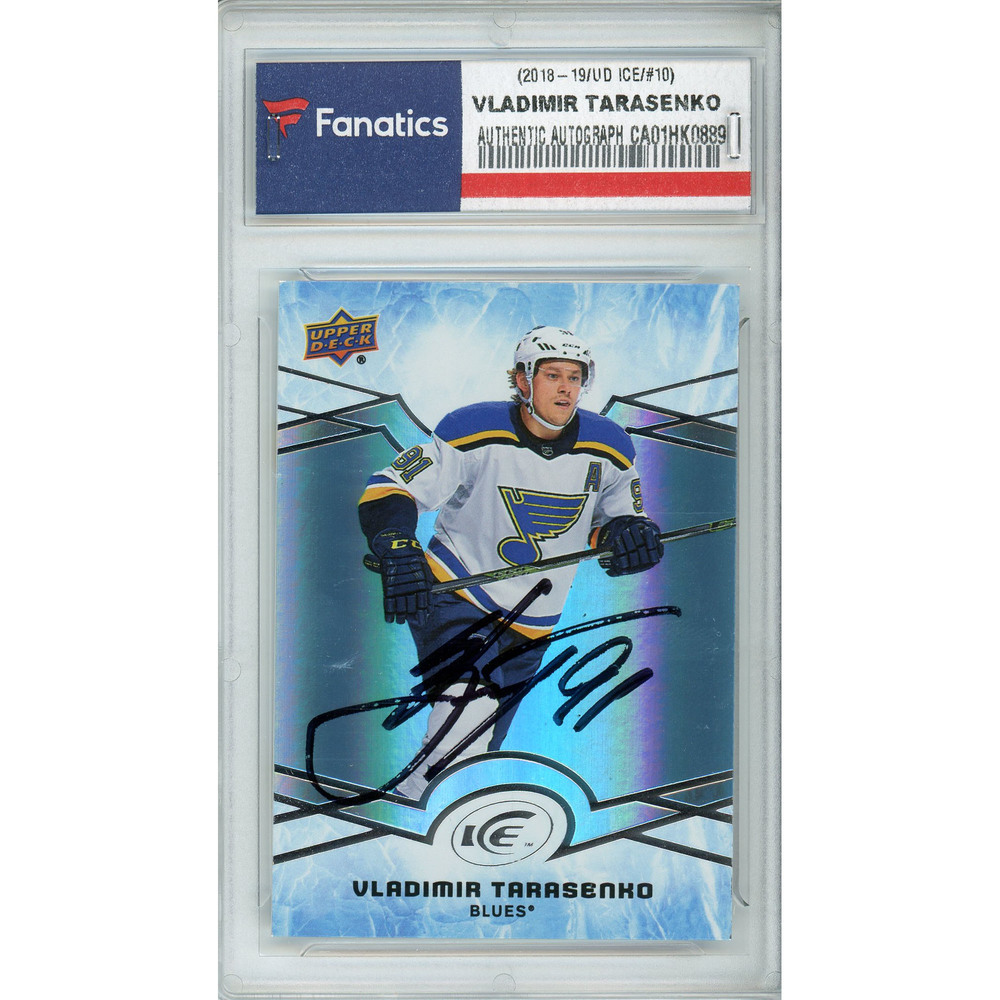 Vladimir Tarasenko St. Louis Blues Autographed 2018-19 Upper Deck Ice #10 Card