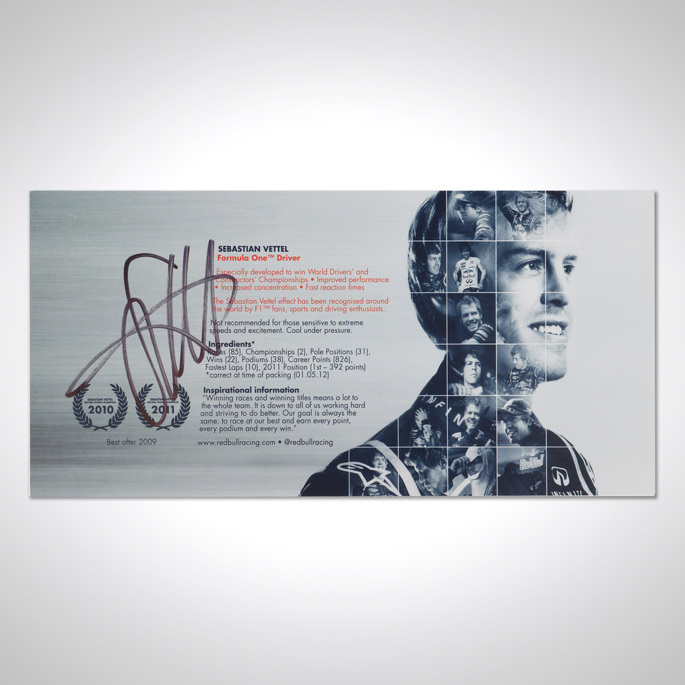 Sebastian Vettel 2012 Signed Red Bull Racing Driver Card F1 Authentics