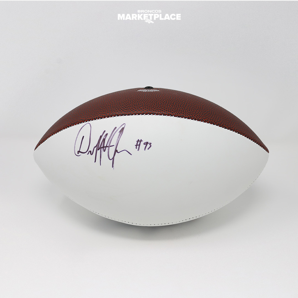 Dre'Mont Jones Autographed White Panel Football 