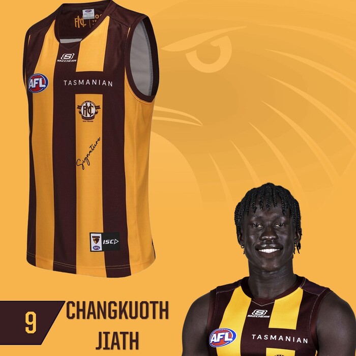 Photo of Changkuoth Jiath #9 Hawthorn 2025 Elimination Final Match-Worn Guernsey
