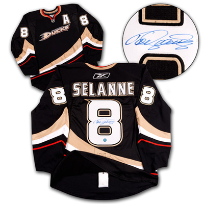 TEEMU SELANNE Anaheim Ducks SIGNED NHL Edge Authentic PRO-Jersey