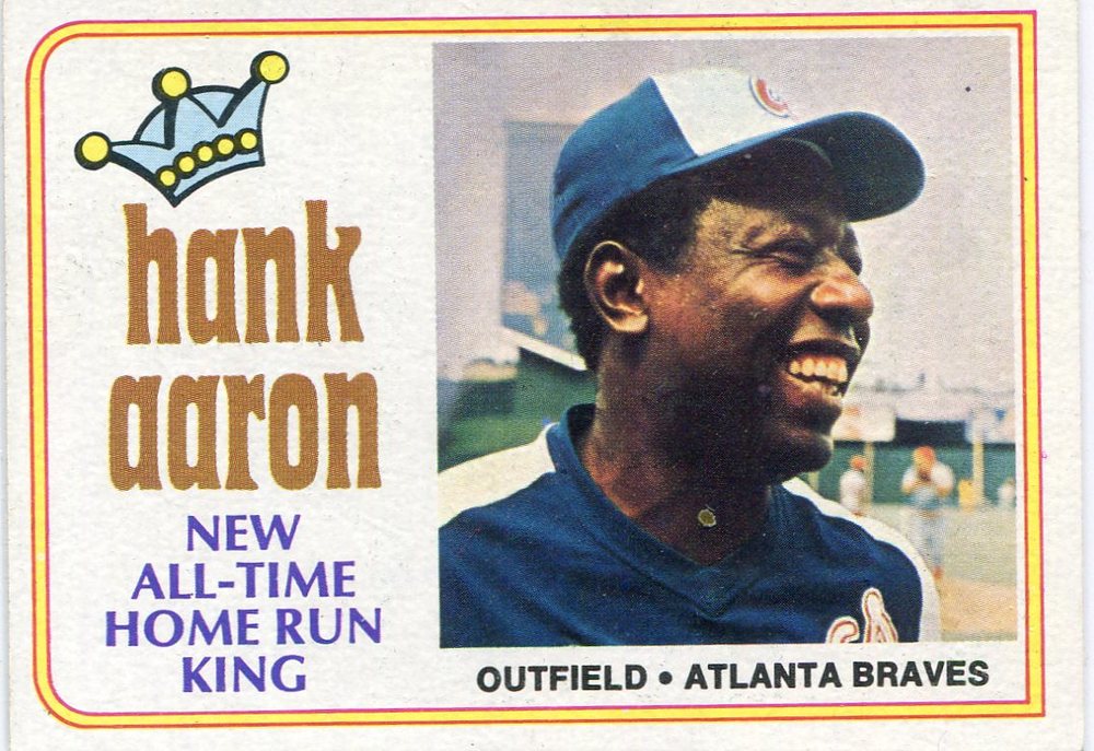 1974 Topps #1 Hank Aaron 715 -- Hall of Famer