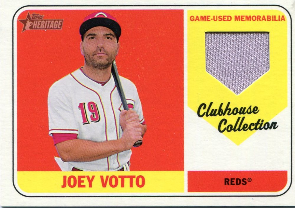 2018 Topps Heritage Clubhouse Collection Relics #CCRJVO Joey Votto