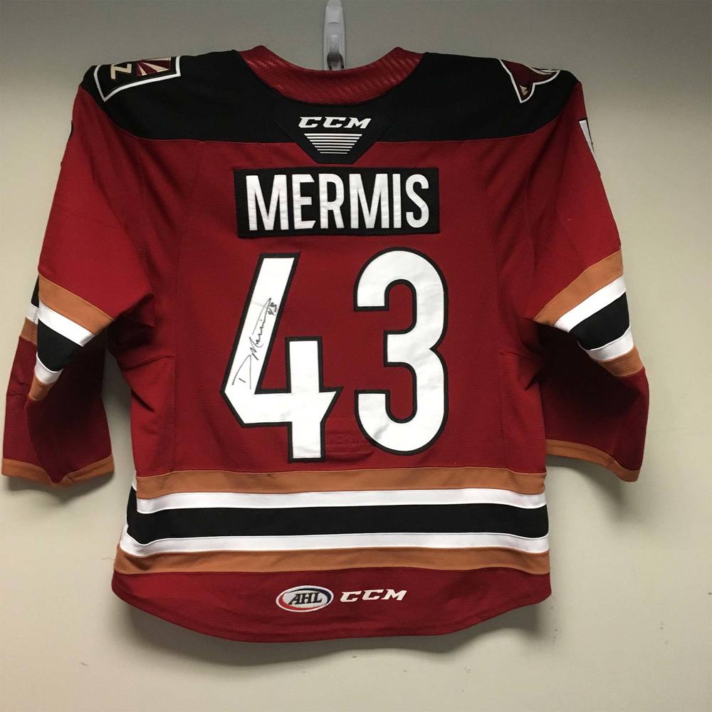 AHL Authentic Tucson Roadrunners Captains Jersey worn and signed by