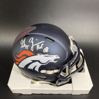 HOF - Broncos Gary Zimmerman Signed Alternate Mini Helmet with HOF 08 In...