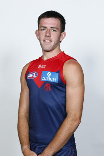 Photo of 2025 Melbourne Demons Retro Gather Round Blue Guernsey - Xavier Lindsay #20