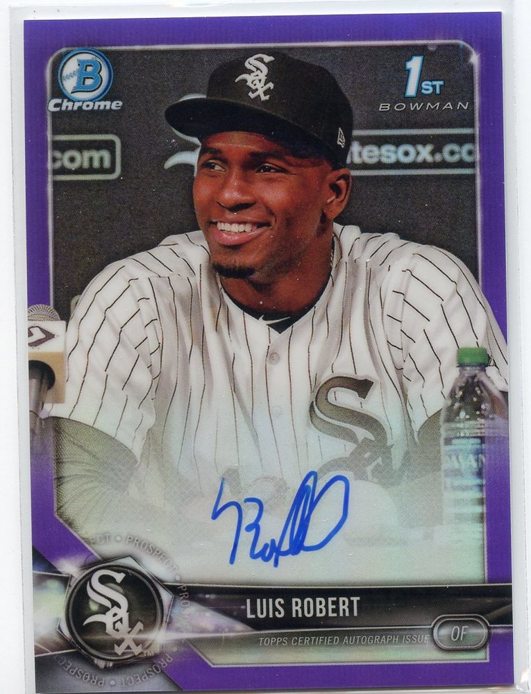 2018 Bowman Chrome Prospect Autographs Purple Refractors #CPALR Luis Robert 030/250