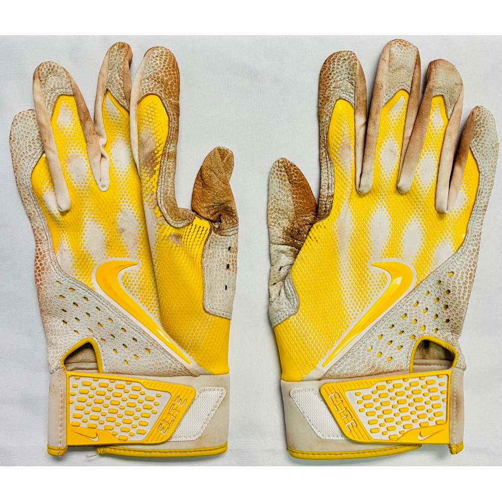 浦和レッズ　Nike イエロージャージ Team Issued Nike Batting Gloves: Randy Arozarena - Yellow & White