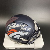 HOF - Broncos Randy Gradishar Signed Mini Helmet with HOF 24 Inscription