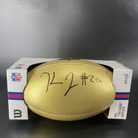 NFL - Steelers Kaleb Johnson Signed Gold Composite Football