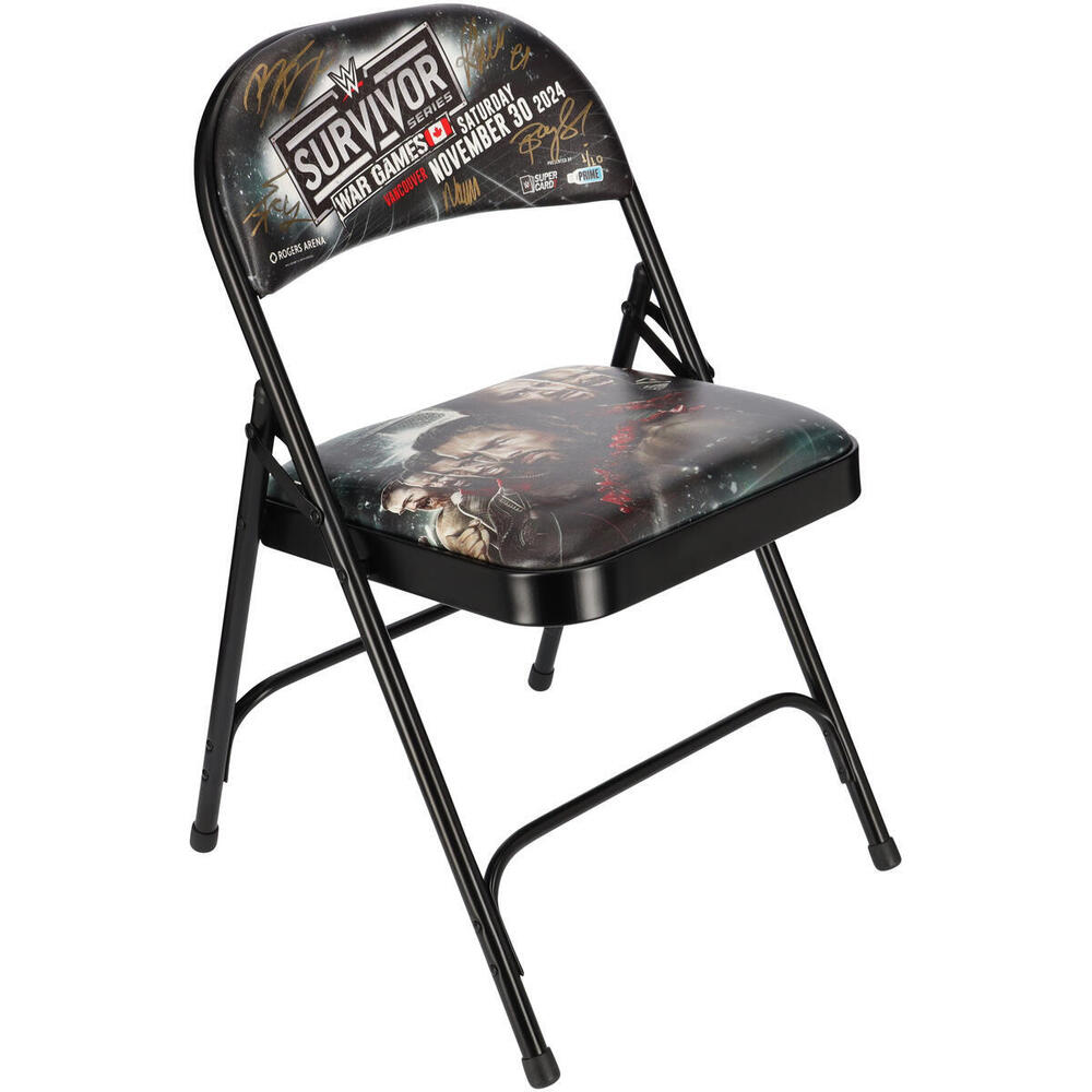 Limited Edition #1/10: WWE Autographed Survivor Series 2024 Event Chair with 5 Signatures including Rhea Ripley, IYO SKY & Bianca Belair