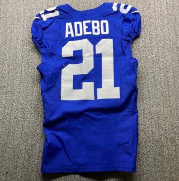 Crucial Catch - Giants Paulson Adebo Game Worn Jersey (9/28/2025) Size 38