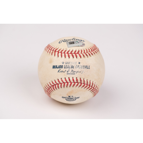 Photo of Game Used Baseball: Pitcher: Zac Grotz, Batter: Shohei Ohtani - RBI Double - Bot 6 - 7-28-2020 vs. SEA