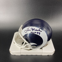 HOF - Rams Tom Mack Signed Mini Helmet