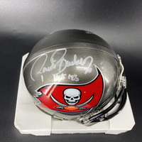 HOF - Buccaneers Ronde Barber Signed Mini Helmet with HOF 23 Inscription