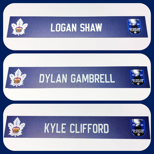 Toronto Marlies Locker Room Nameplates (2024 Calder Cup Playoffs)