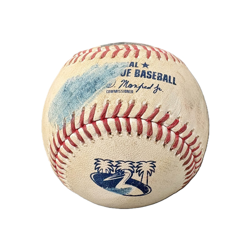 Photo of Game Used City Connect Baseball: Sandy Alcantara strikes out Jonny Deluca - Bottom 5 - May 16, 2026 v MIA