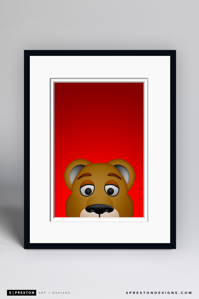 Stanley C. Panther - Framed Limited Edition Minimalist NHL Mascot Art Print (6/350) by S. Preston