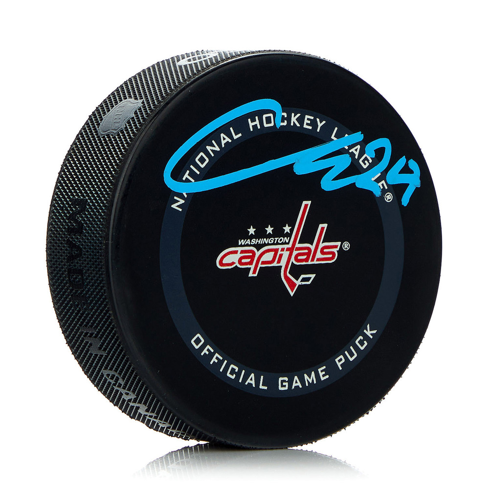 Connor McMichael Signed Washington Capitals Official Game Puck