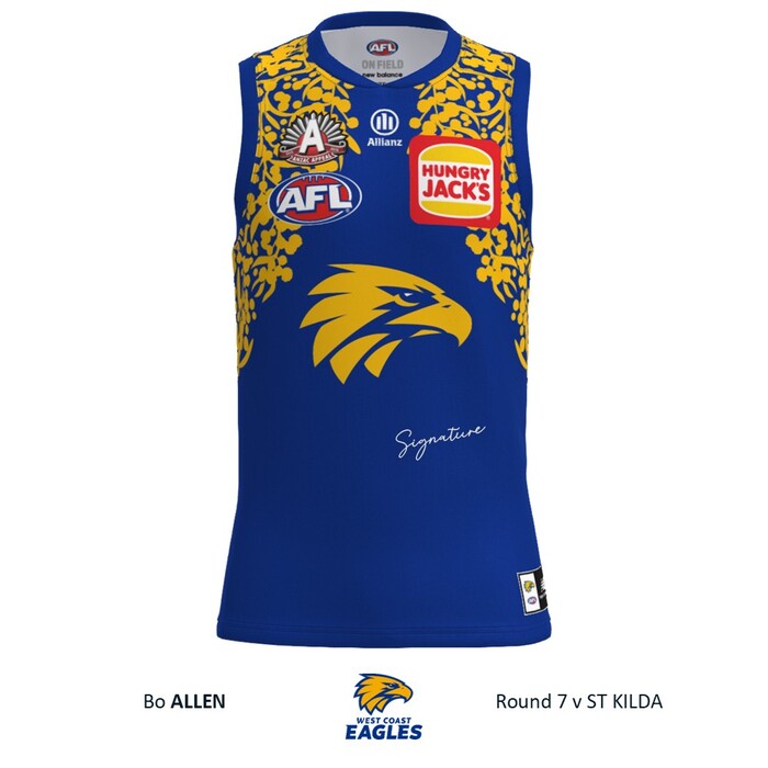 Photo of Bo Allan #26 West Coast Eagles 2026 Anzac Match-Worn Guernsey