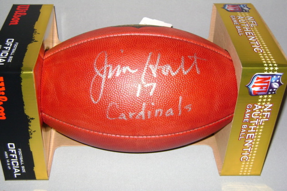 NFL CARDINALS JIM HART SIGNED AUTHENTIC FOOTBALL The official