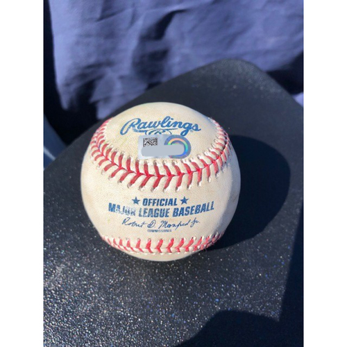 Game-Used Baseball - 2020 ALCS - Houston Astros vs. Tampa Bay Rays - Game 2 - Pitcher: Charlie Morton, Batter: Jose Altuve (Single) - Top 3