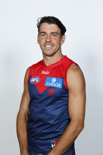 Photo of 2025 Melbourne Demons Retro Gather Round Blue Guernsey - Marty Hore #27