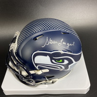 HOF - Seahawks Steve Largent Signed Mini Helmet with HOF 95 Inscription