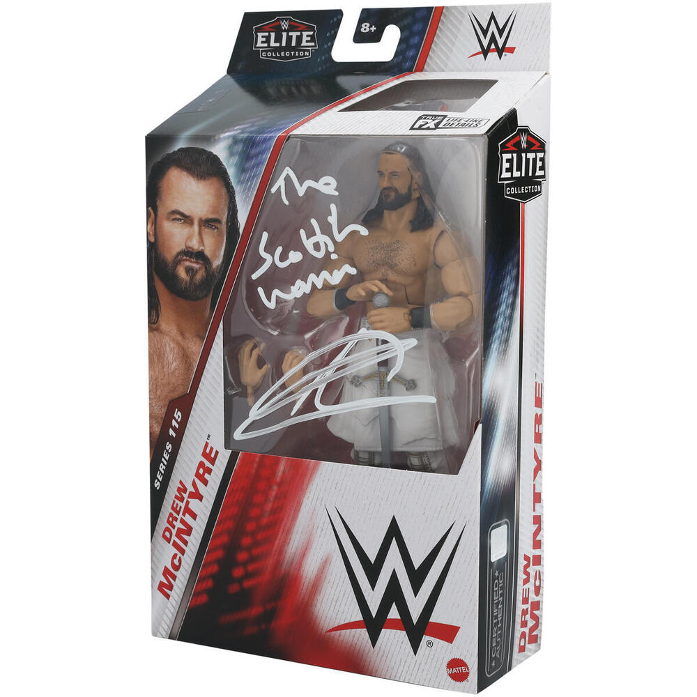 Drew McIntyre Autographed Mattel Action Figure with Inscription